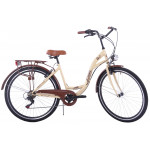 Mestský bicykel 28" Kozbike KOZ13 7 prevodový Krémovo-hnedý